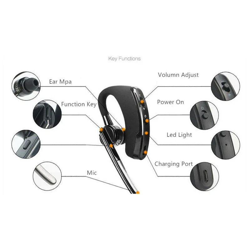 AC-B09 Bluetooth V4.0 гарнитура наушники 2,4g HFP1.5 A2DP AVRCP для рации bluetooth-гарнитура