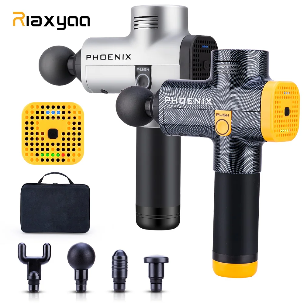 Muscle-Massage-Gun Portable-Bag Phoenix A2 Electric High-Frequency Body Exercise Clear