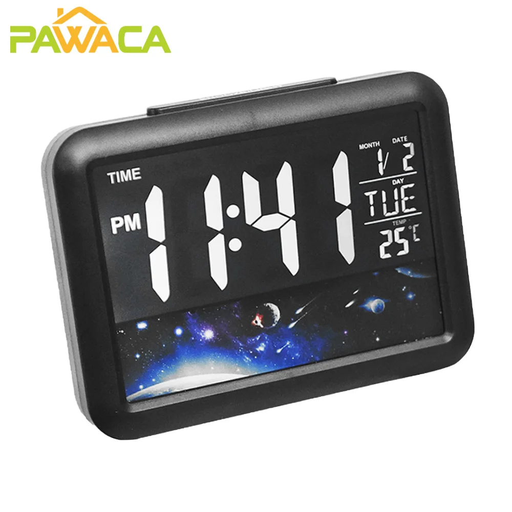 LED Color Screen Alarm Clock Thermometer Time Date Weather Station