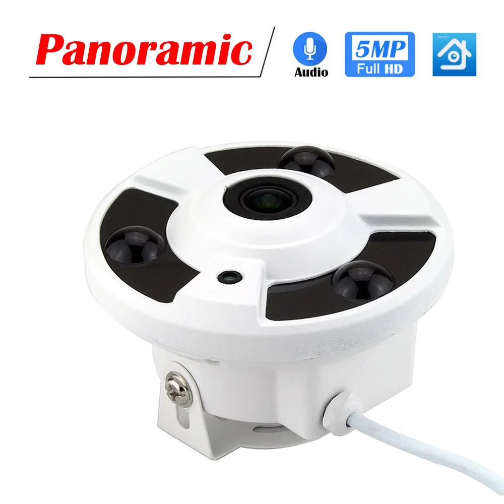 H.265 IP POE камера HD 5MP 4MP 2MP SONY IMX323 V100 1 7 мм Рыбий глаз объектив панорамная ONVIF ip Xmeye