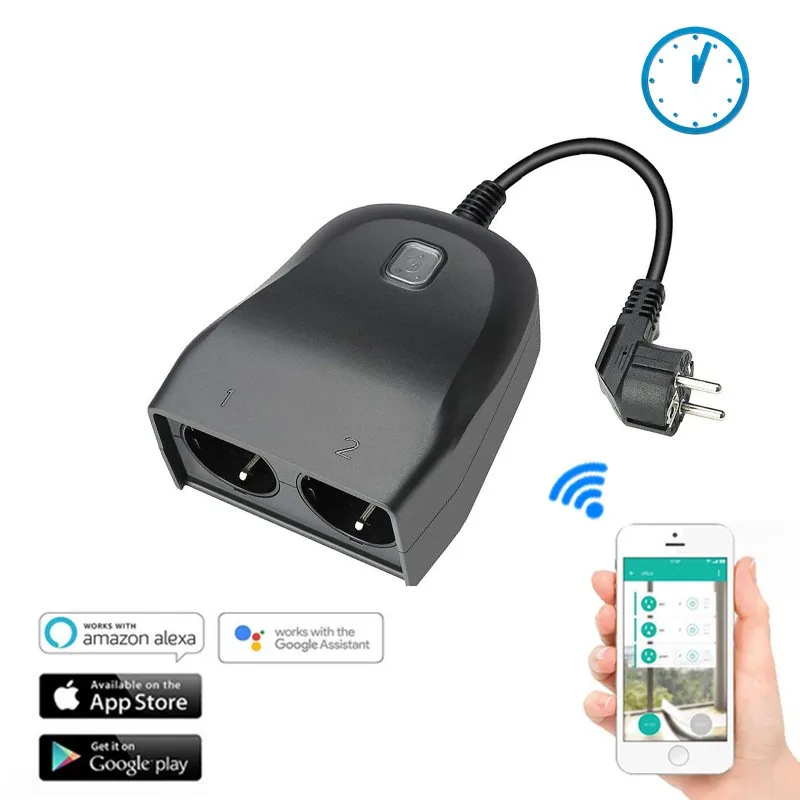 WIFI intelligent socket Wifi socket remote control intelligent home outdoor waterproof Alexa voice control