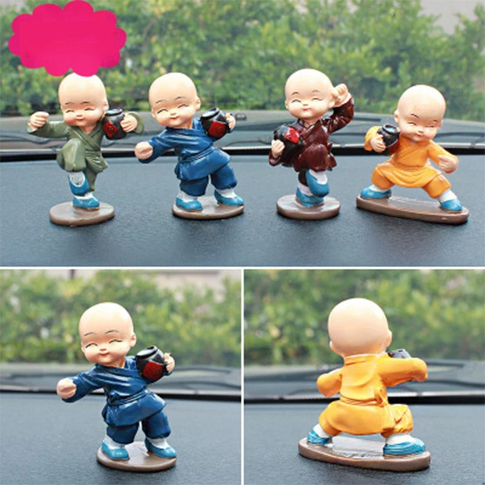 

Mini Four Drunken Fist Little Monks Protection Resin Car Decoration Ornament DM-1