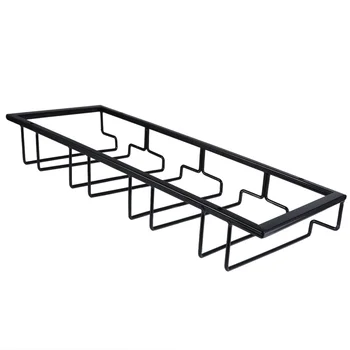 

Iron Art Glass Cup Holder Durable Wine Glass Rack Wine Glass Hanger Wine Glass Hanging Stand For Bar Home Black 4 Slot