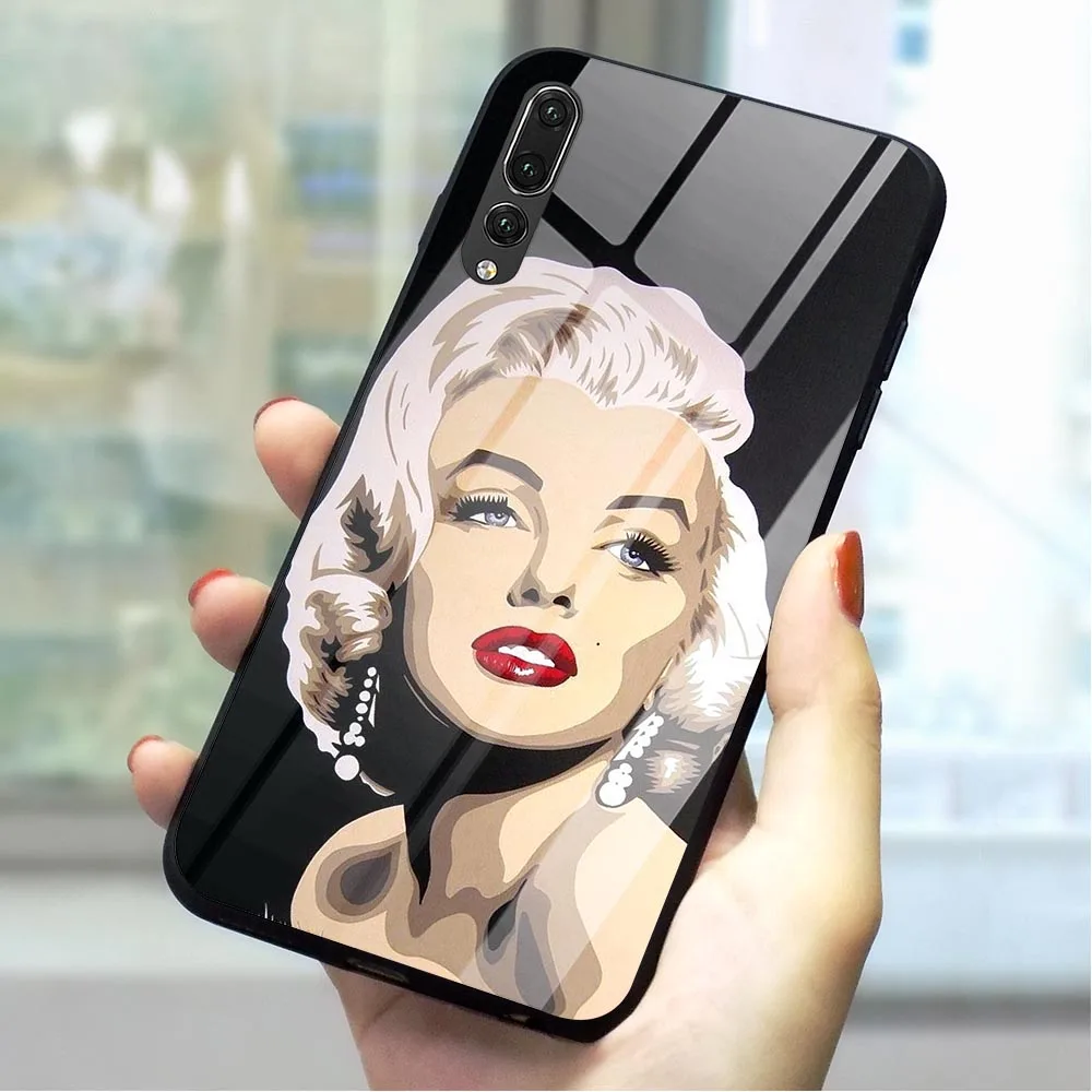 Сексуальная Богиня Мэрилин Монро стекло телефон чехол для Huawei P10 чехол Honor 9 10 Lite 7A P10 P20 P30 PRO P Smart mate 20 Lite