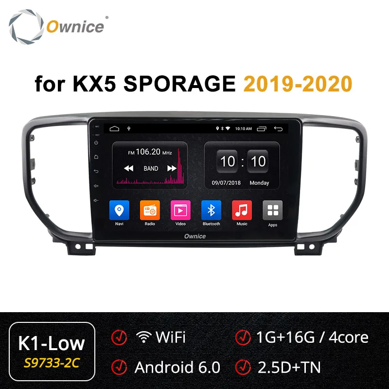 S9733-2 K1 Low Ownice 2 Din 8 ядерный Android 9,0 автомобильный Радио плеер для KIA Sportage R KX5 DVD gps Navi K3 k5 k6 4G DSP 360 Panorama - Цвет: S9733-2 K1 Low