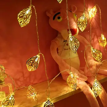 

Christmas Light Fairy String Light Leaf String Lights Durable Romantic Battery Powered 1.5M 10 Leds Festival Landscape Lamp