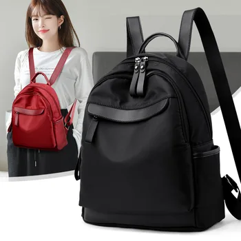 

2020 new women's shoulder bag ladies large capacity travel bag fashion casual solid color zipper backpack