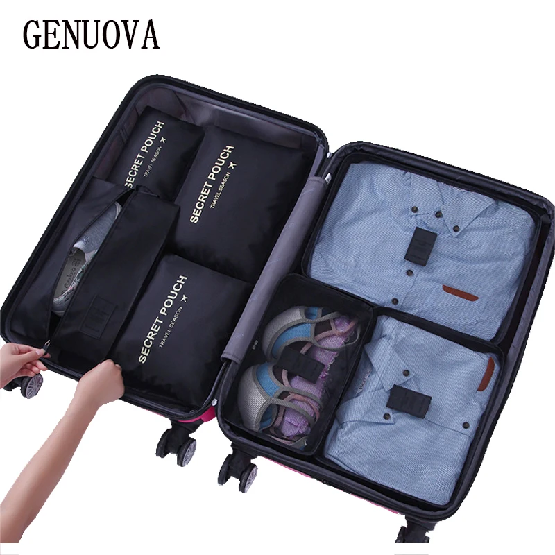 

High Quality Travel Mesh Bag Luggage Organizer Packing Cube Organiser for Suitcase Clothing Finishing Multi-function Accessories