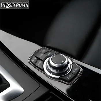 

For BMW 3/5 series F10 F30 Interior Accessories Carbon Fiber Console Armrest Multimedia Buttons Decorative Frame Cover Trim