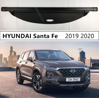 

Rear Trunk Cargo Cover Security Shield For HYUNDAI Santa Fe 2019 2020 High Qualit Auto Accessories Black Beige