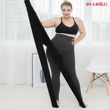 Размера плюс 40-140 кг Короткие шорты Для женщин сохраняющие тепло зимние длинные леггинсы Управление трусики Body Shaper утягивающие брюки для женщин