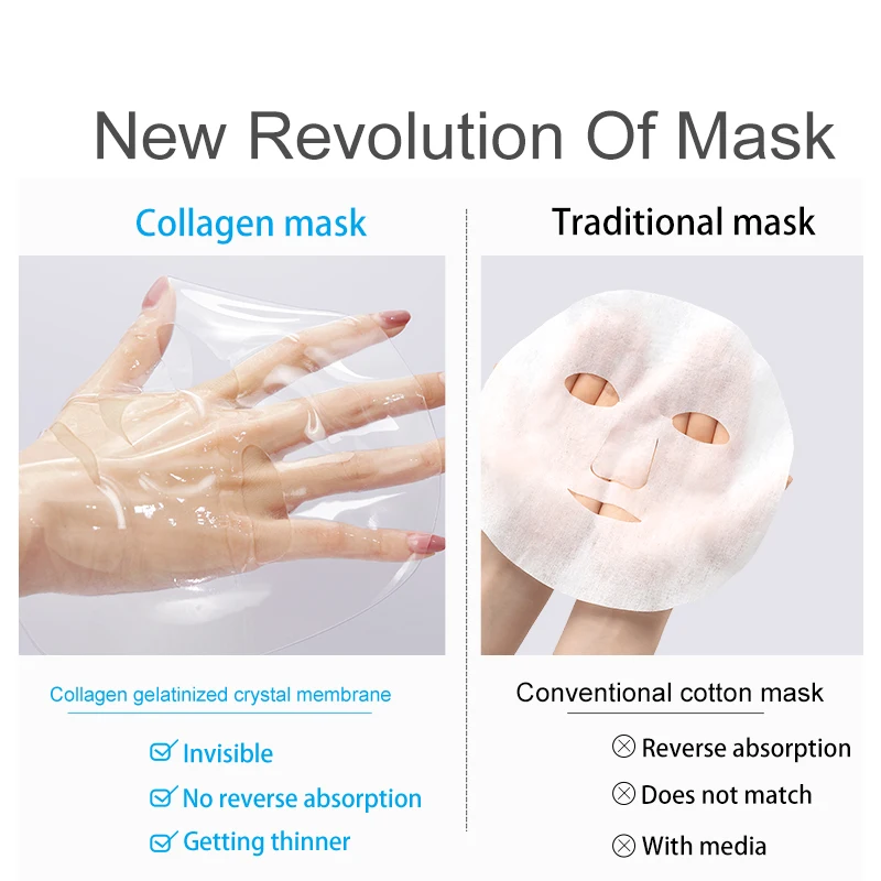 Корейская коллагеновая маска для лица fance, 20 шт., увлажняющая, улучшает омоложение, туго выцветает, тонкие линии, отбеливание ярче кожи
