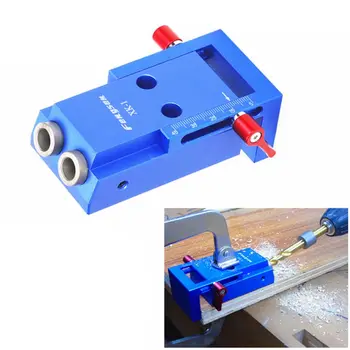 

Mini Pocket Slant Hole Jig Kit Adapter Drill Guide Woodworking Set Tool Aluminum Alloy Positioner Locator Supply