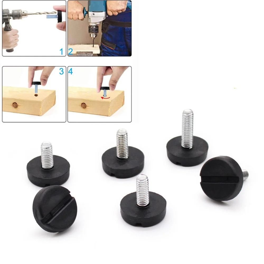 20Pcs Adjustable Foot Pad Furniture Legs Anti-slip Base Table Cabinet Leg Pad Feet Leveler M6 Screw Metal Furniture Accessories