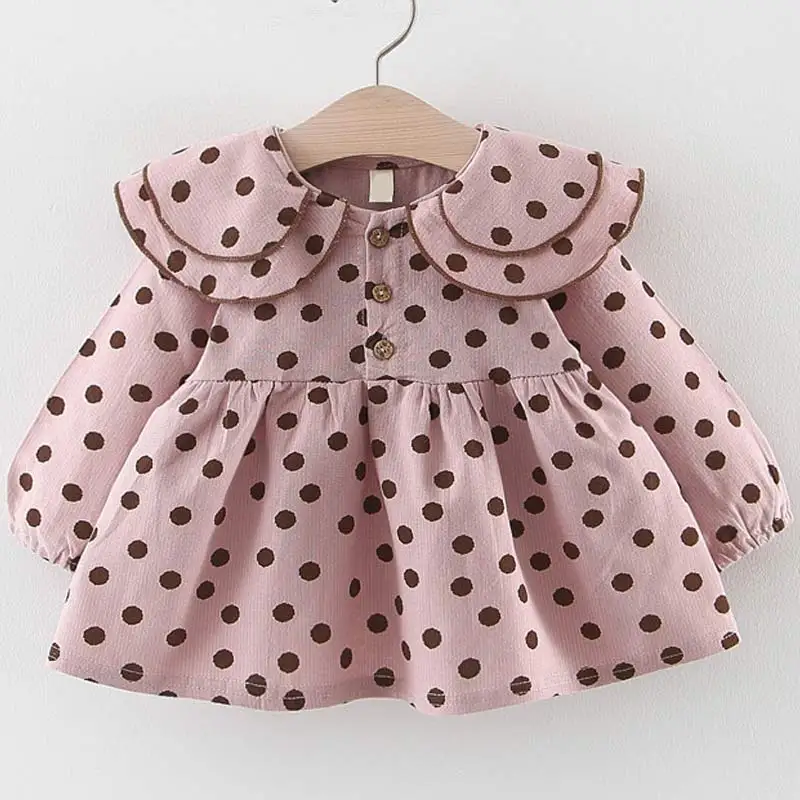 Keelorn Baby Girl Dress Long Sleeve Spring Winter Dress 1 Year Birthday Party Toddler Girls Kids Clothes Vestido Bebes Infantil - Цвет: AY792 Pink