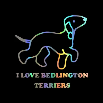 

Dawasaru I Love Bedlington Terrier Dog Car Sticker Waterproof Decal Laptop Motorcycle Auto Accessories Decoration PVC,11cm*11cm