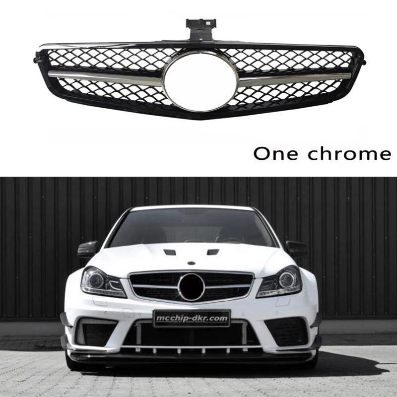1 шт. ABS авто передний бампер Стайлинг для Mercedes Benz C Класс C63 2008- C180 C250 C300 C200 W204 передняя решетка автомобиля аксессуары