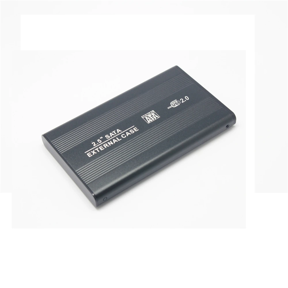 2,5 дюймов HDD Externo корпус металлический внешний ящик для хранения Sata к USB 2,0 жесткий диск с usb-кабелем - Цвет: Черный