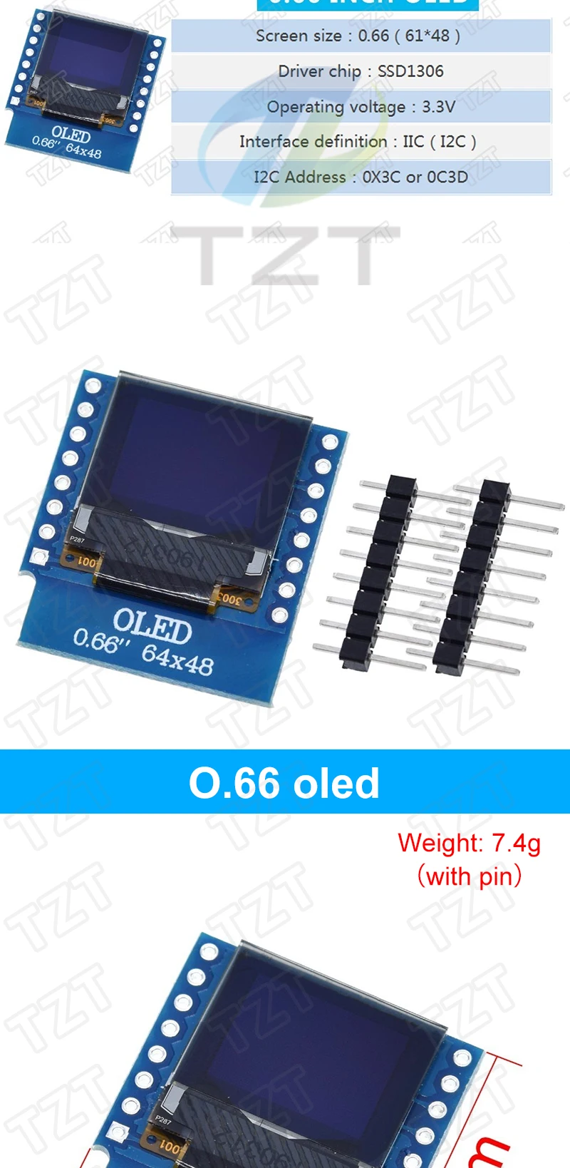 Esp8266 D1 Mini Pro Wifi Nodemcu Datenlogger Schild Ds1307 Batterie 0,66 Oled Dc Power Summer V1.0,0 Dual Basis Für Wemos Diy Kit – Detail 3
