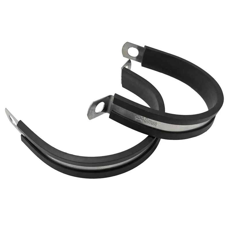 20Pcs Cable Clamps Stainless Steel Rubber Cushion Pipe Clamps Assorted In 15/8 Inch for Car Ship