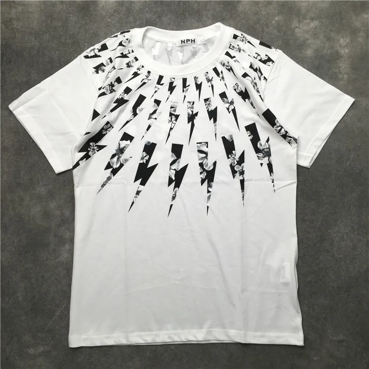 Новинка роскошные мужские футболки с высоким Нилом thunderbolt футболка в стиле хип
