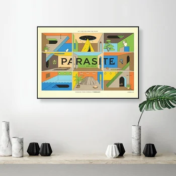 

Parasite Movie Canvas Poster Art Print Wall Pictures for Living Room No Frame