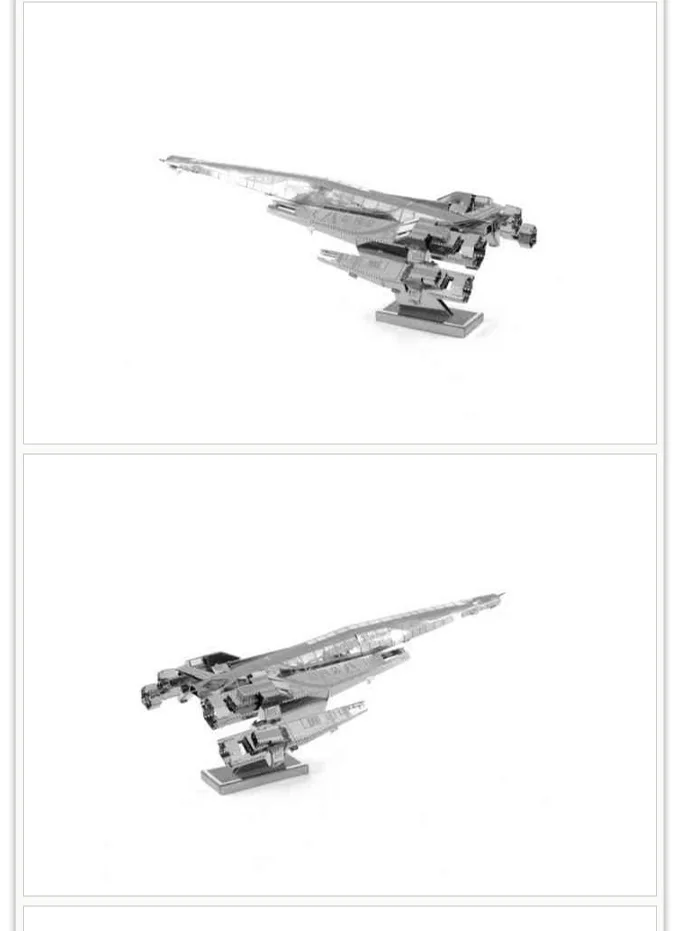 Креативные напольные панели из металла DIY Сборная модель 3D пазл Mass Effect Нормандия бумажный пакет