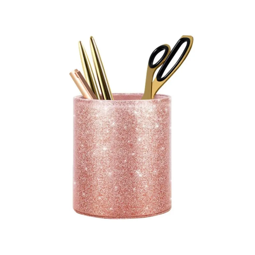 

Креативный модный держатель для ручек, кожаный держатель для ручек, Настольный органайзер для канцелярских принадлежностей, ведро для хранения кистей для косметики, школьные и офисные принадлежности