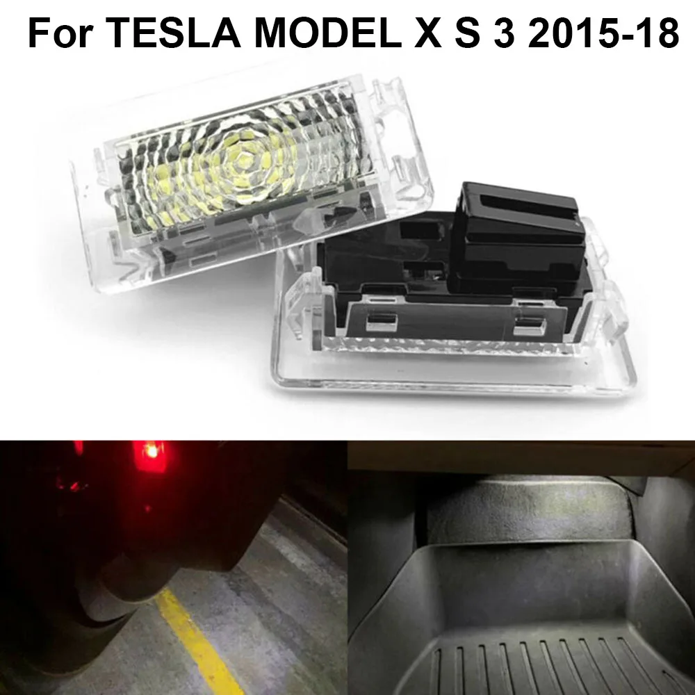 Для TESLA модель X, S, 3-18 двери автомобиля светодиодный багажник загрузки ноги бардачок светильник 12 В