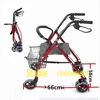 Old People's Shopping Cart with Basket Folding Walker with Wheel and Belt Seat ► Photo 2/6