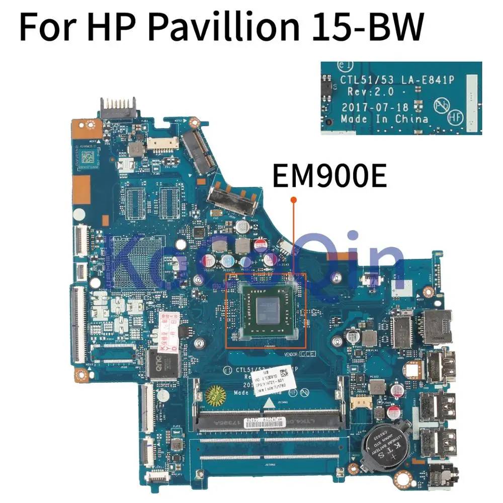para hp Pavilion 15-bw 255 g6 Core Em900e Notebook Mainboard 924721601 Ctl51 53 La-e841p Ddr4 Laptop Motherboard