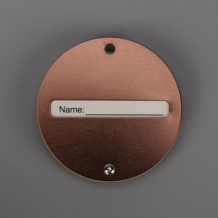 

Aluminium Alloy Luggage Tag Travel Boarding Check Circle Airplane Card Tag Hanging Card Consignment Card Dog Tag K189