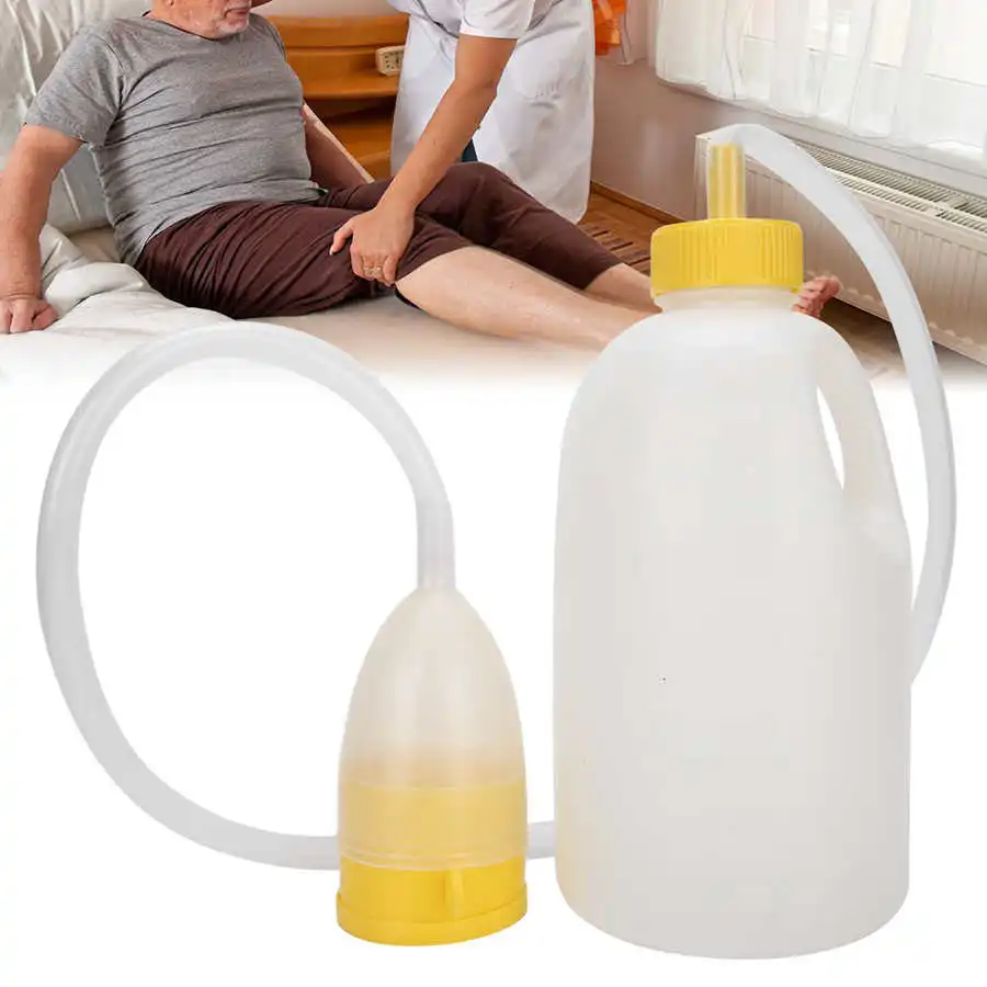 1700ML Men Male plastic Urinal Pee Bottle Urine Collector Elderly Bedridden Patients Potty with Pipe for Elderly Disabled male urine collector