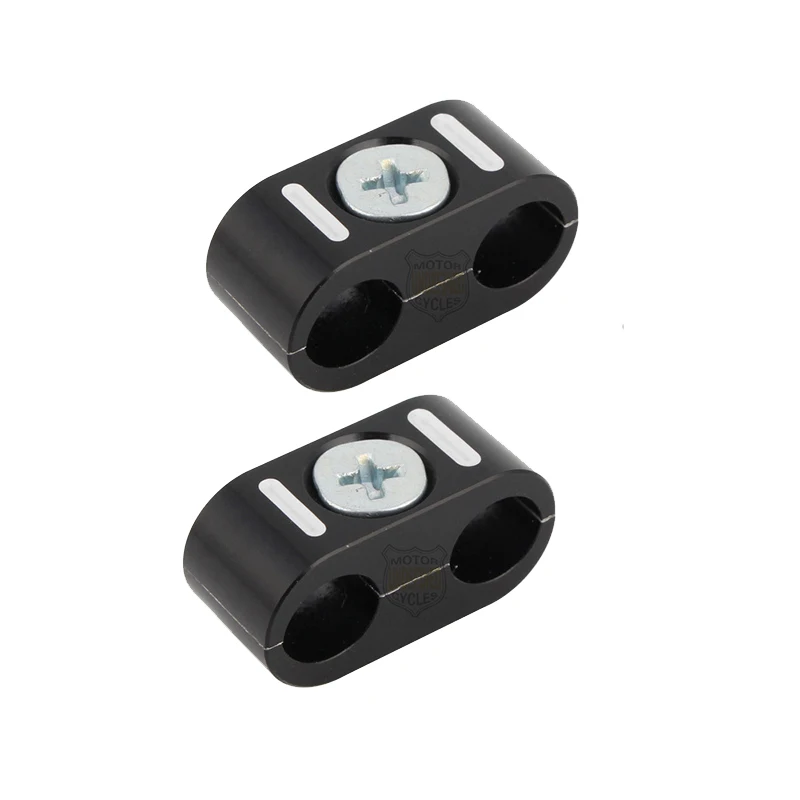 3PCS 1.25" Aluminum Clutch & Brake Cable Clamps - Organize Throttle Lines On Harley, Honda, Yamaha Motorcycles