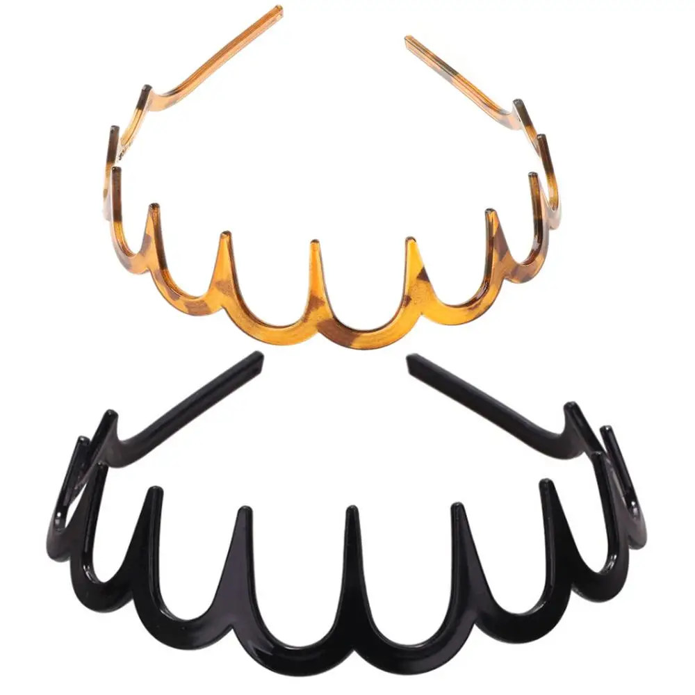Women Girls Zig-Zag Shark Long Tooth Headband Plastic Resin Non-Slip Wave Comb Hair Hoop Headwear DIY Headpiece |