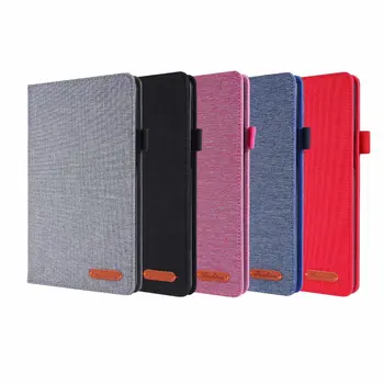 

model Denim fabric case Silicone Soft Back Slim Pu Leather Smart Cover wake up For iPad 2017 2018 New 9.7 inch Case + film