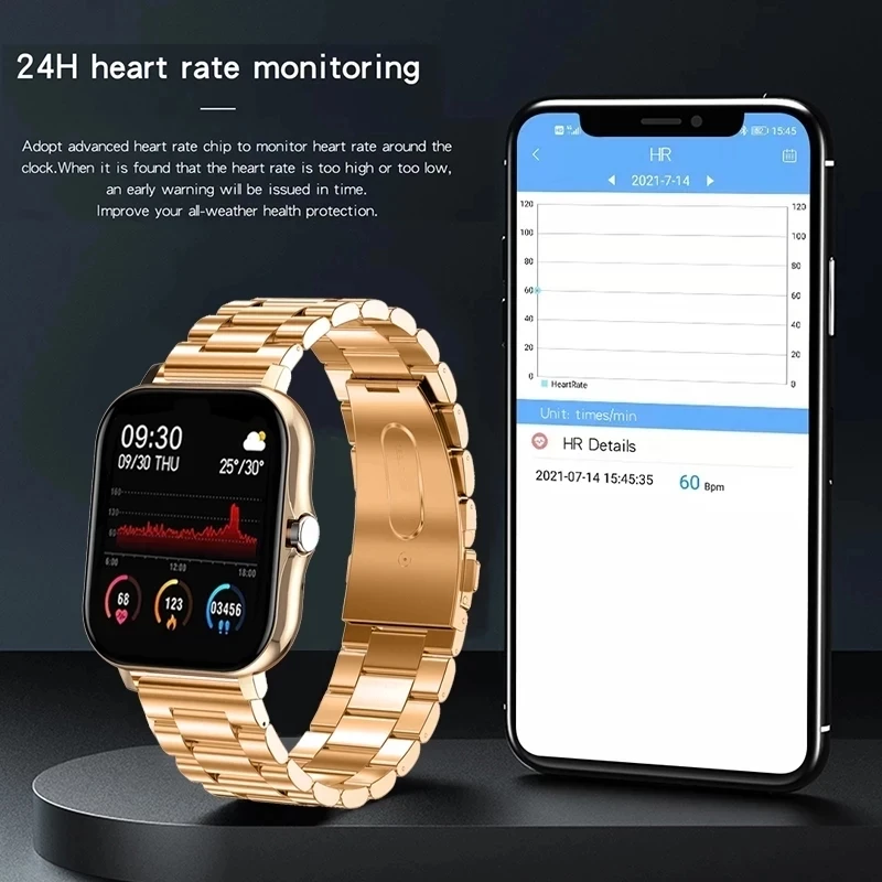 Rastreador de Fitness Inteligentes das Senhoras dos Homens para Mulheres Lige Chamada Bluetooth Relógio Inteligente 1.69 Tela Colorida Toque Completo Relógios - Image 5