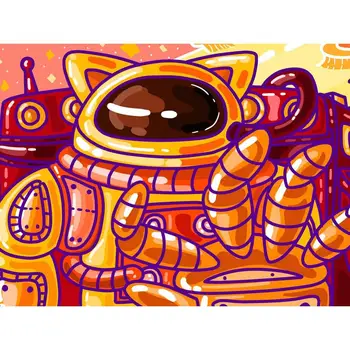 

Diamond Painting DIY Round 5D Rhinestone Art Working Astronaut Kits Art Embroidery Hobby Kits Art