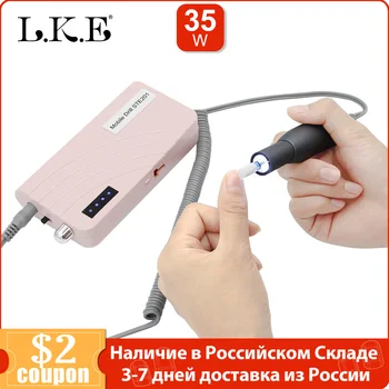 

LKE Portable Rechargeable Nail Drill 35W Strong Manicure Machine Electric Nail Art Tools Manicure Pedicure Gel Remover Equipment