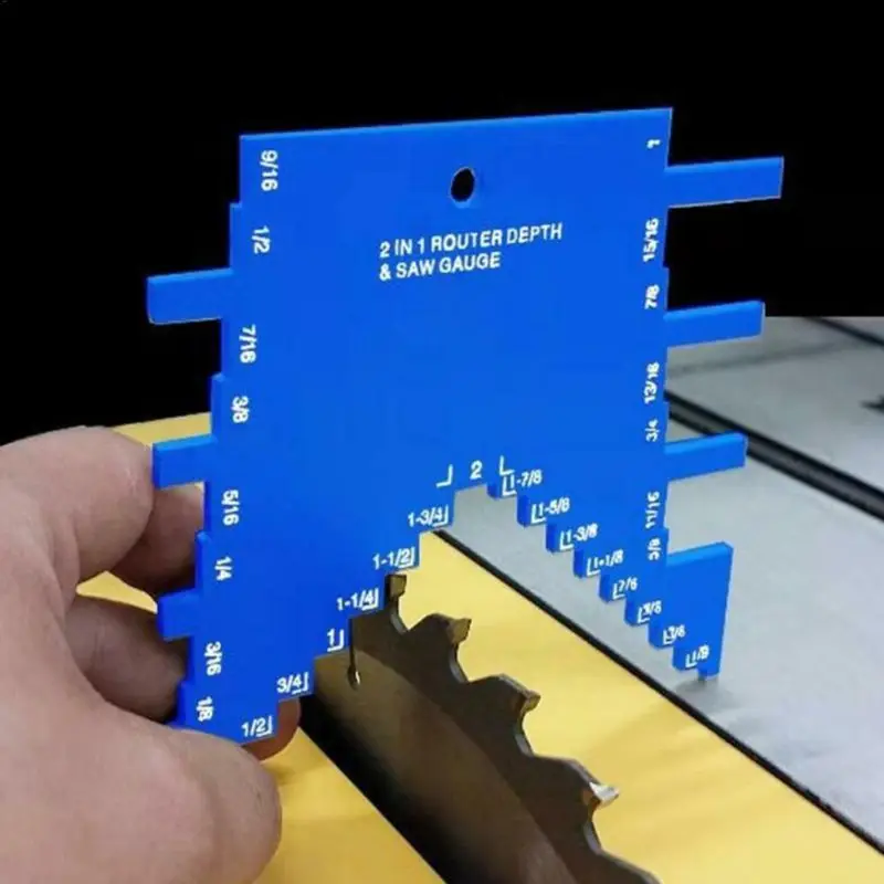 2 in 1 Measuring Circular Saw Gauge Aluminum Engraving Machine Woodworking Ruler