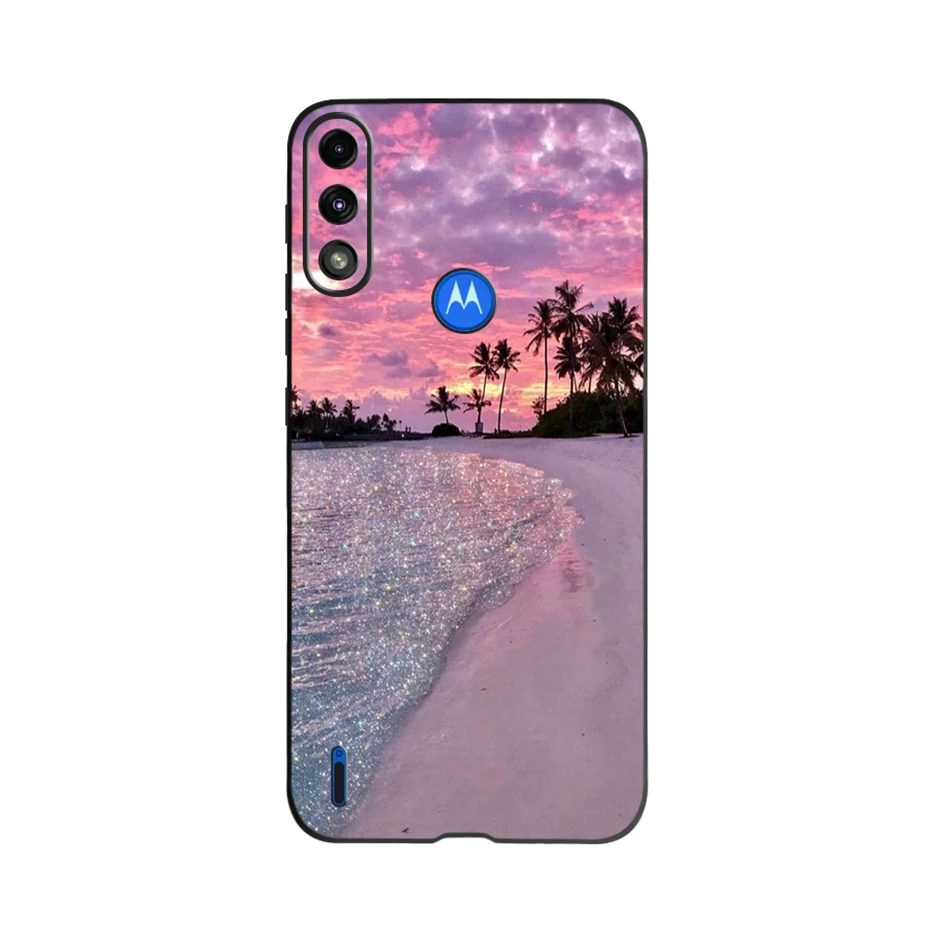 Durable Silicone Phone Back Cover - Soft TPU Protection for Motorola Moto E7 Series
