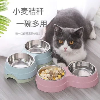 

Pet Dog Bowls Food Water Feeder Stainless Steel Pet Cat Drinking Dish Feeder Cat Puppy Feeding Supplies Small Dogs Accessories