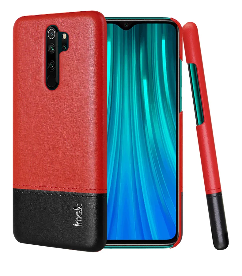 Blackish red Redmi Note 8 Pro Note8 Роскошная задняя крышка IMAK лаконичный кожаный чехол для Funda Xiaomi Redmi Note 8 Pro Чехол Redmi Note 8 чехол - Цвет: Blackish red
