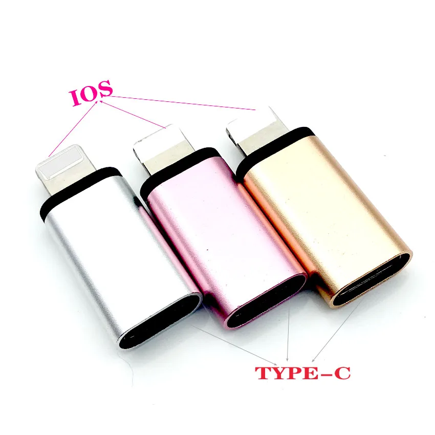 USB C Female To IOS Male Adapter Type-c To 8pin Charging Sync Charger Cable Converter Supporting Data+ Charging