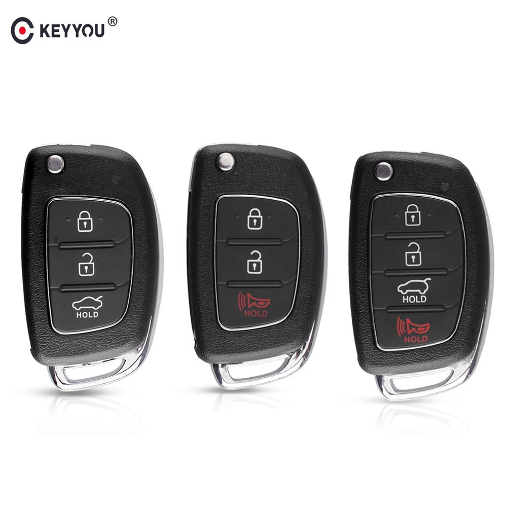 KEYYOU 20 шт флип корпус автомобильного ключа дистанционного управления для hyundai HB20 ELANTRA Santa Fe IX35 IX45 I40 Accent 3/4 кнопки складной брелок чехол