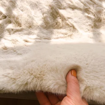 

Wool Carpet Thick Bedroom Bed Plush Living Room Light Luxury-Sleep Box Mat Bay Window Mat Washable