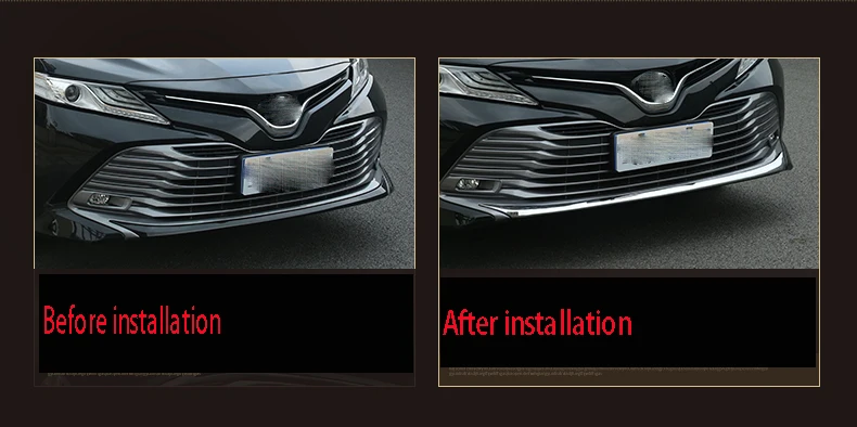 Для Toyota восьмого поколения Camry передняя планка декоративная планка Бампер анти-столкновения яркий бар декоративные аксессуары