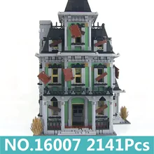 Король кирпичи Lepinblocks 16007 дом с привидениями строительные архитектурные блоки фильм городской дом 10228 подарок на Хэллоуин игрушки с фигуркой