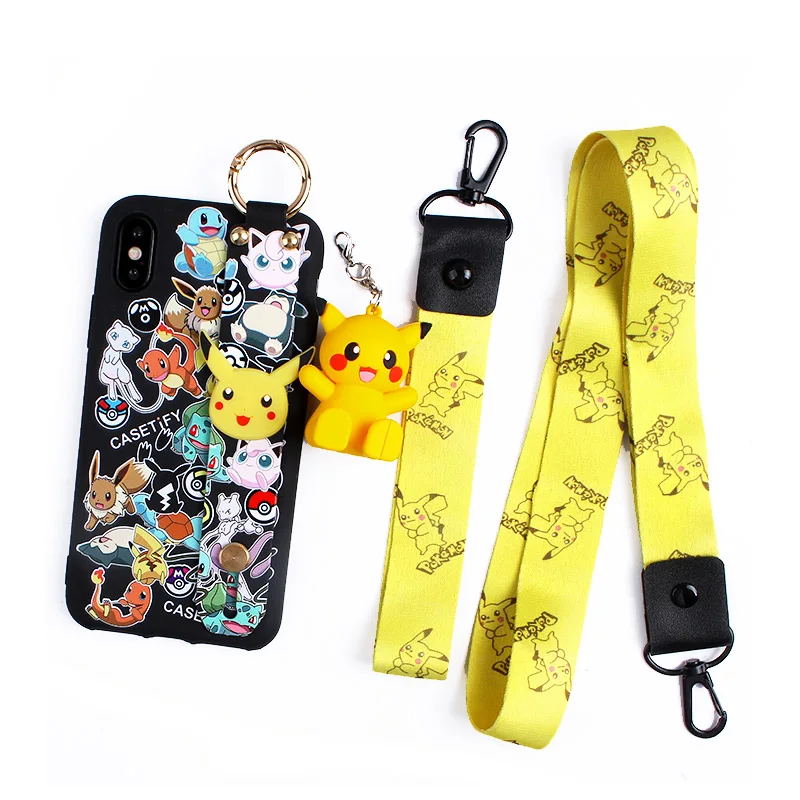 Чехол для samsung S8/S9/S10 plus, Galaxy note 10 pro, мягкий силикон, задняя крышка, note 8/9, милый чехол с животными, s6/s7edge, подарок для девочки+ ремешок