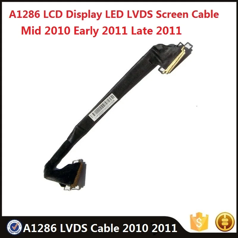 Original A1286 LCD Display LED LVDS Screen Cable For MacBook Pro 15&quot 2010 2011 EMC 2353 2417 2563 Laptop Spare Replacement | Компьютеры